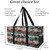 Country Cow Print Large Canvas Utility Tote Bag-Black