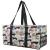 Americana Drive Print Large Canvas Utility Tote Bag-Black