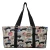 Americana Drive Print Large Canvas Utility Tote Bag-Black
