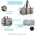 Americana Drive Print Large Canvas Utility Tote Bag-Black