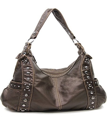 Bronze Designer Inspired Studded Purse