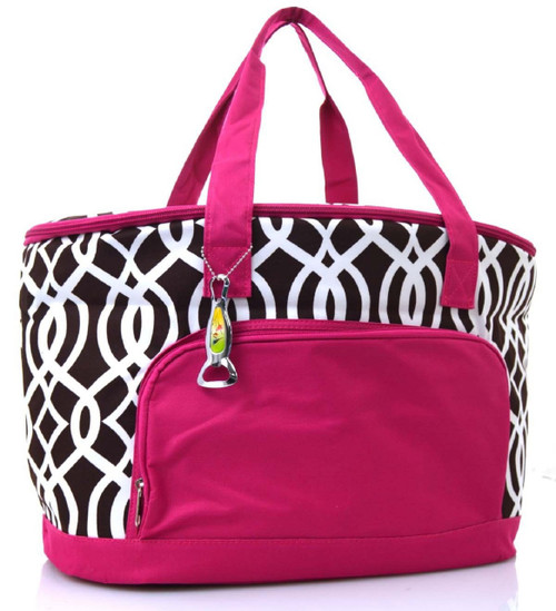 Brown Vine Print Insulated Cooler Bag