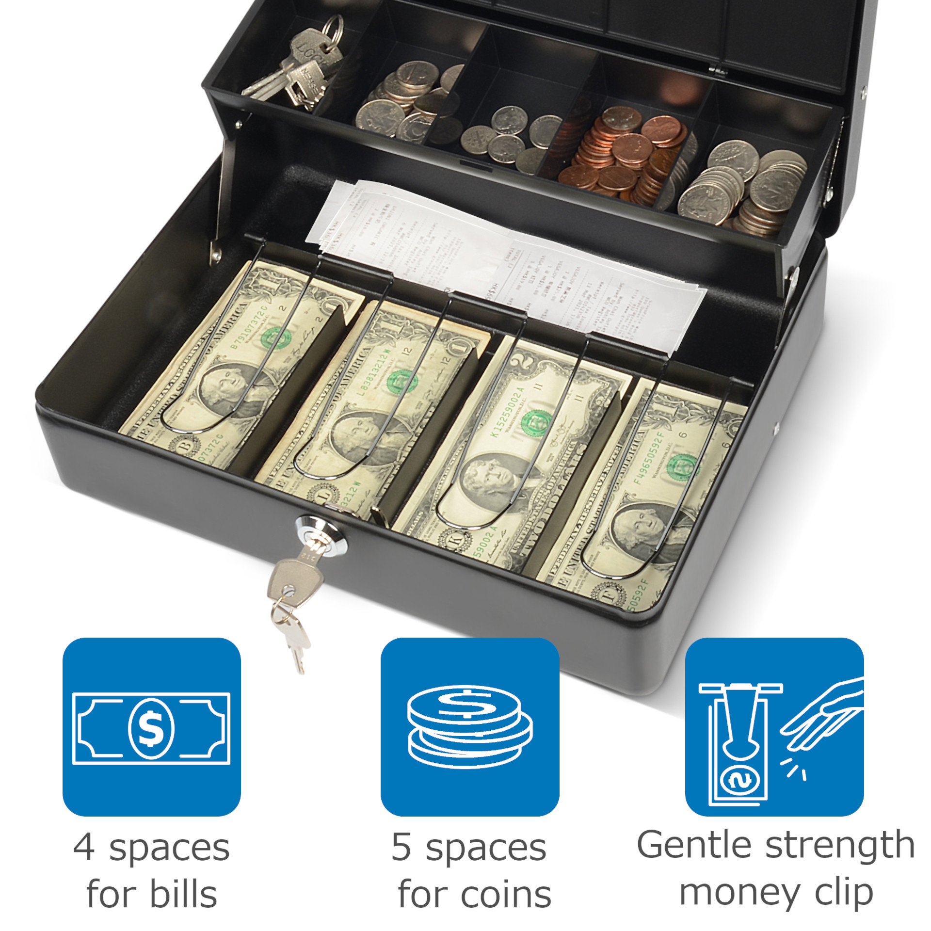 Deluxe Tiered Tray Cash Box