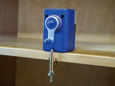 clamp pencil sharpener down on table