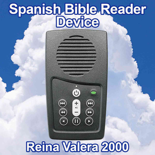 Front view, Audio Bible Reina Valera 2000 Bible reader device, The EASIEST Electronic Bible reader