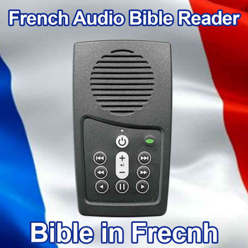 Front view, Audio Bible French Bible reader, Bible read aloud, Easy to Use