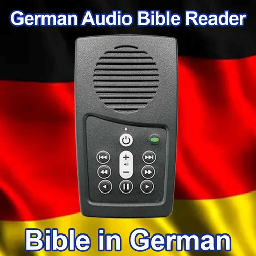 Front view, Audio Bible German Bible reader, Bible read aloud, Easy to Use