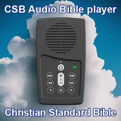 Front view, CSB Electronic Bible reader, the EASIEST Bible reader device