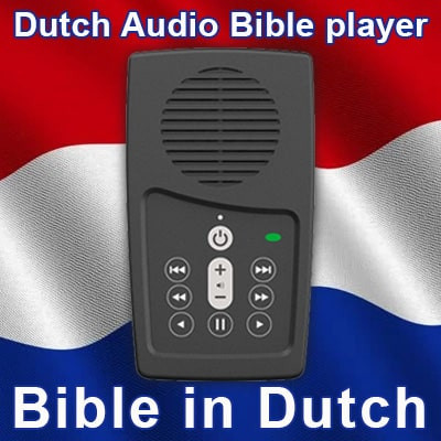 Front view - Audio Bible Dutch Bible reader - Bible read aloud - Easy to Use