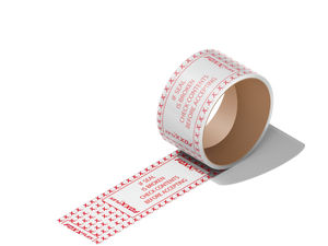 Custom Tamper Evident Tape Rolls, White (1/roll)