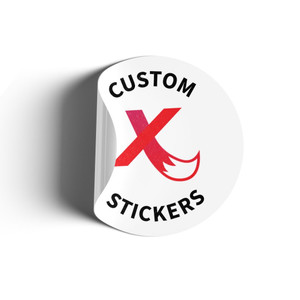 Custom 1.75" Circle Stickers, White (2,000/roll)
