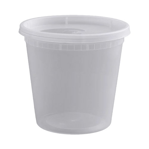 24oz Plastic Soup Containers with Lids (240/cs)