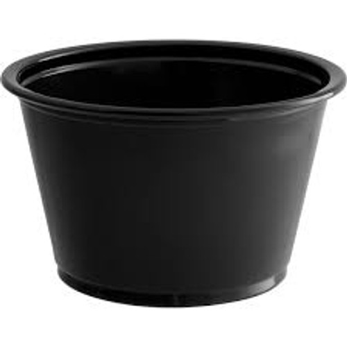 4oz Black Plastic Portion Cup