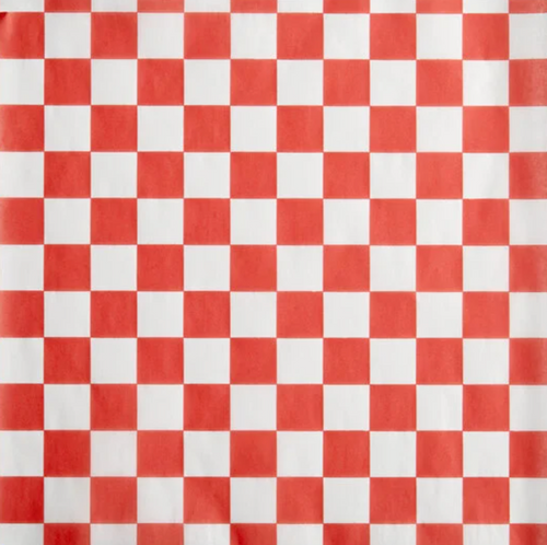 12x12 Grease Resistant Checkered Wax Paper (1,000/cs)