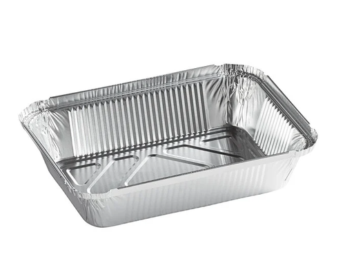 2.25 lb Oblong Foil Take-Out Container (500/Case)