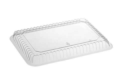Clear Dome Lids for 1 lb Oblong Foil Take-Out Containers (1,000/Case)