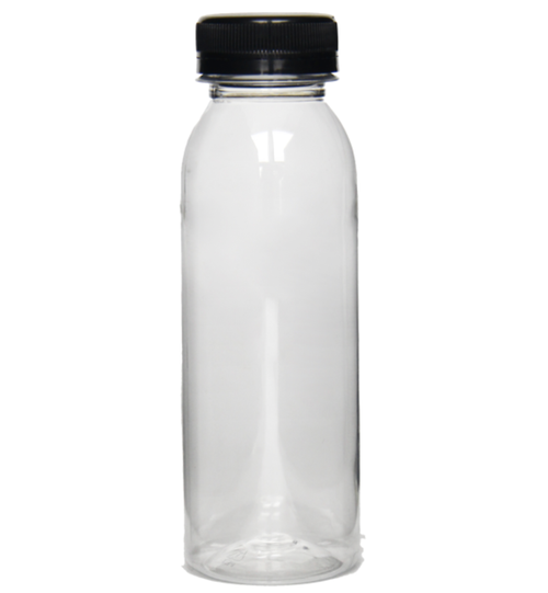 12 oz. Round PET Juice Bottles w/ Lids (24/Case)