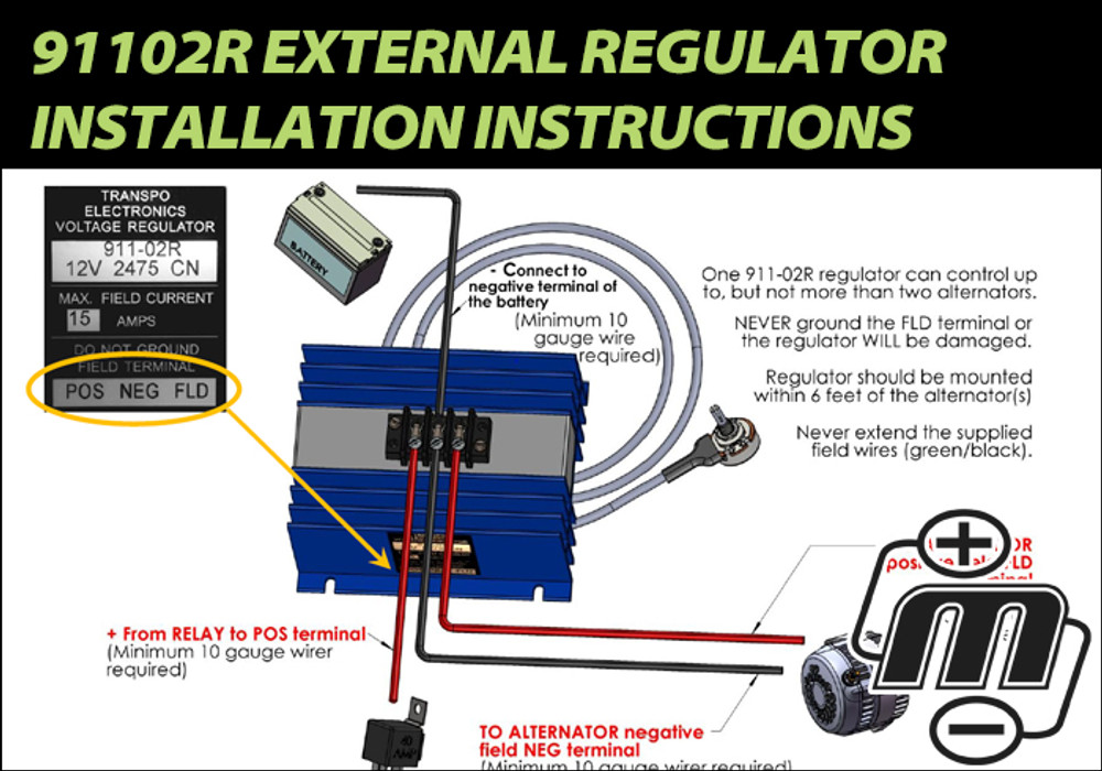 alternator wiring diagram external regulator