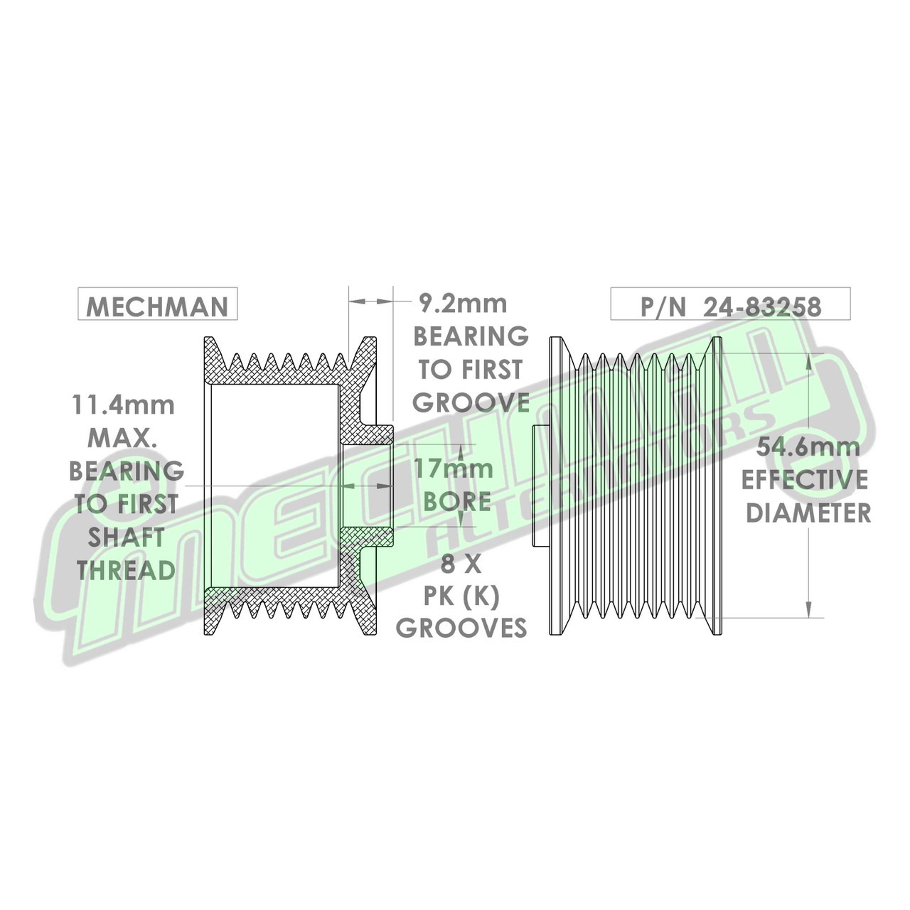 Dorman A/C Compressor Bypass Pulley 34193