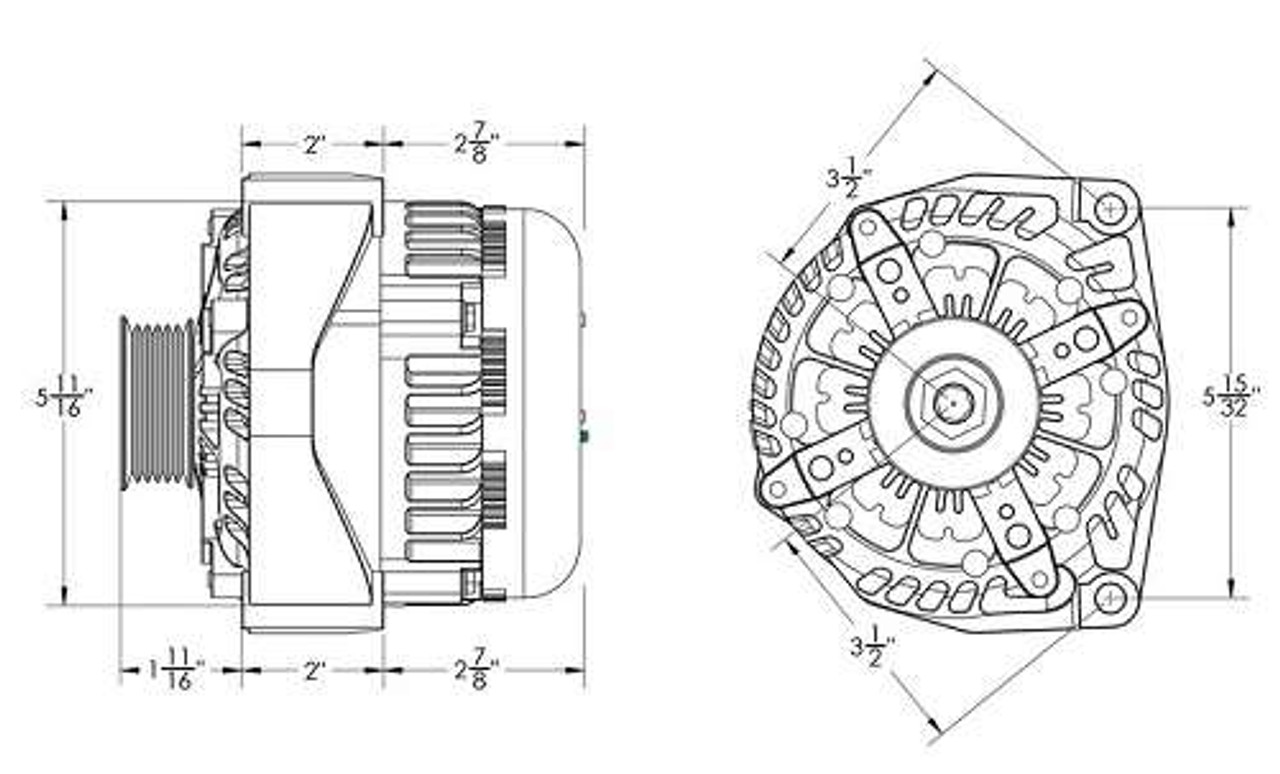 ★MeChan★ 240 amp racing alternator - BLACK - Mechman Alternators
