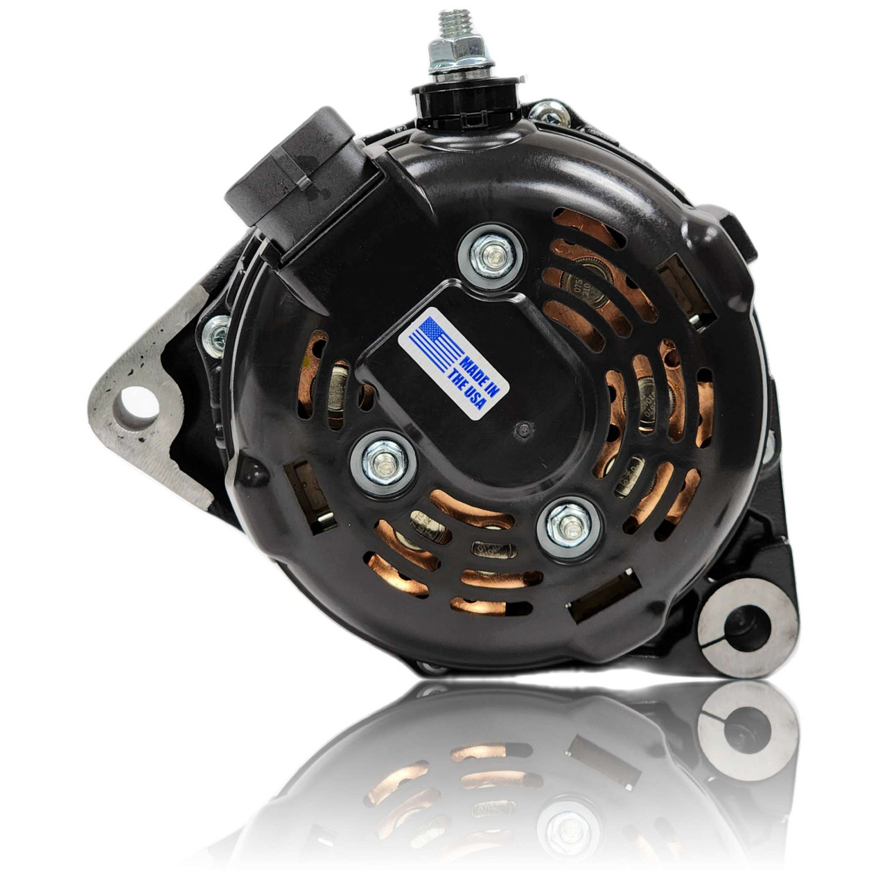 170 amp high output racing alternator for Toyota Supra 1JZ 2JZ BLACK