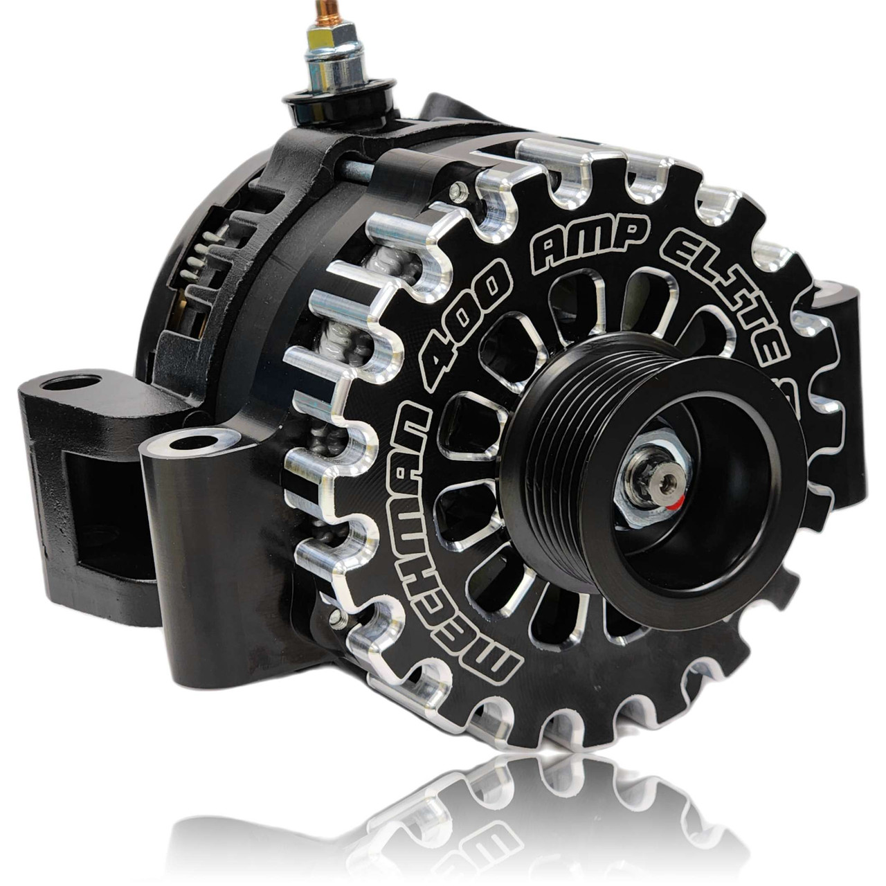 Mechman 400 Amp Elite Series オルタネーター 400 Amp Billet Elite series alternator for early Powerstroke Ford