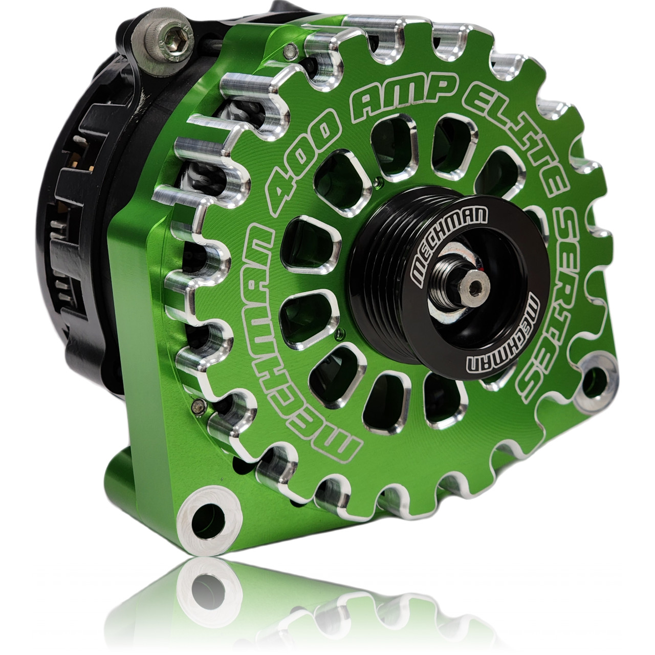 400 Amp GREEN Billet Alternator for 14-18 GM Truck