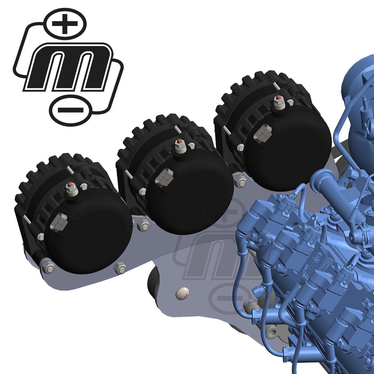 Mikan.③ Triple Bracket late 99-13 GM Trucks w/4.8L, 5.3L, 6.0L & 6.2
