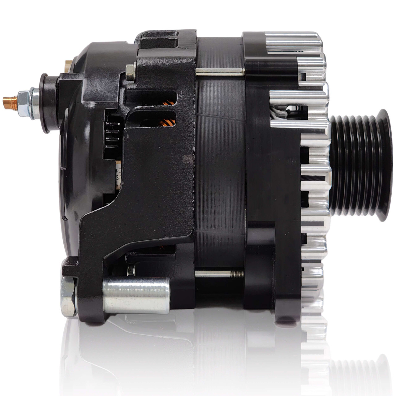 370-amp Billet Elite Series Large Case alternator for early 5.9L