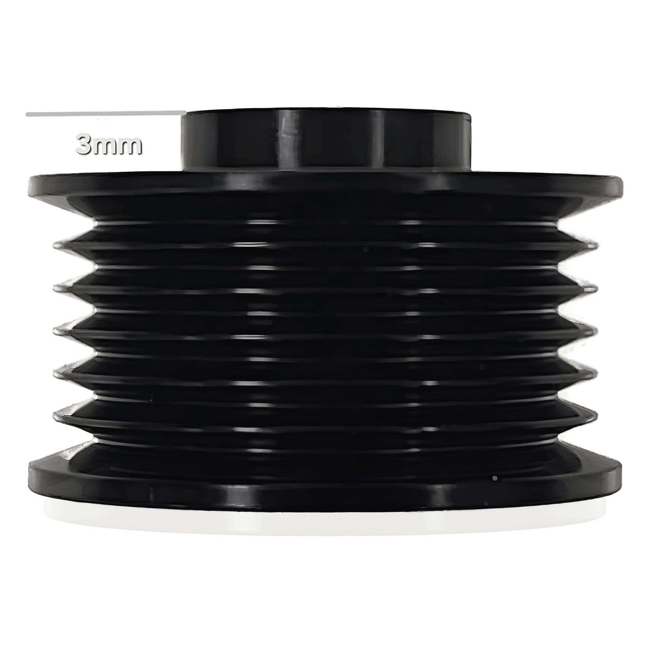 Extended 46mm 6 rib serpentine pulley - hard anodized aluminum