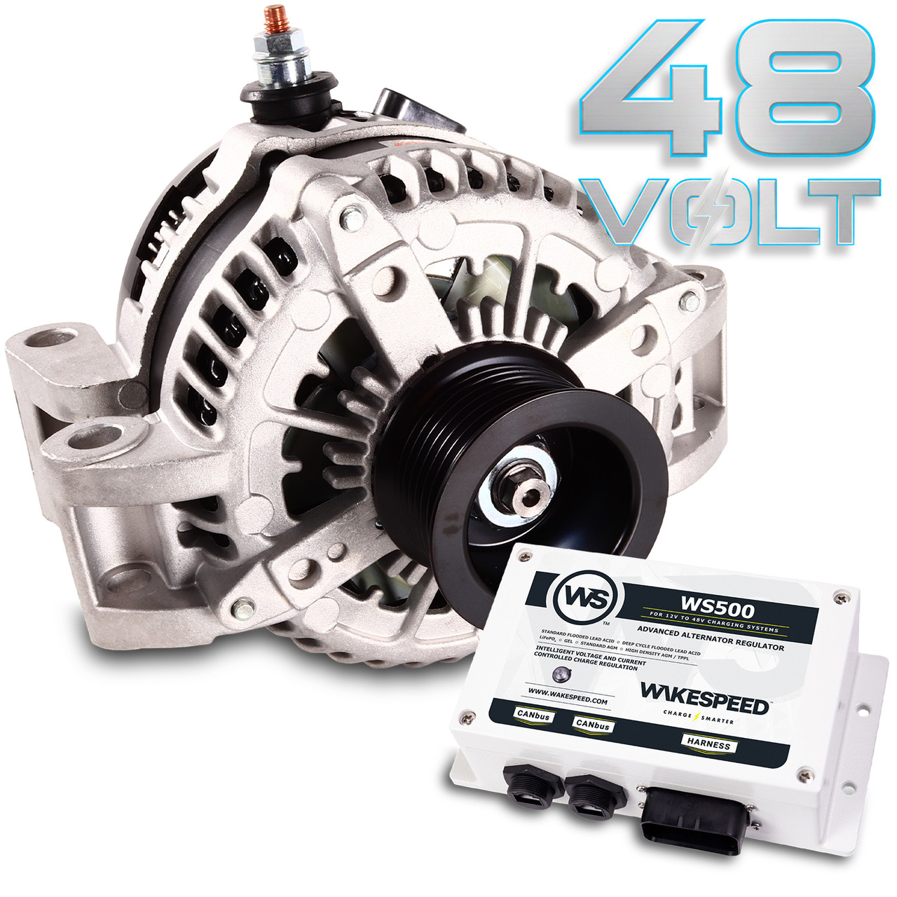 タマトア エンチャンテッド 48-Volt Elite Alternator (AGM) for Ford T-Mount 6G - Externally