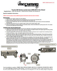 Toyota 200 Series Landcruiser 2007-2023 4.5L Diesel