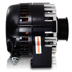 S Series Billet 240 AMP Racing Alternator For C5/C6 Corvette - Black Anodized B13969240B Mechman