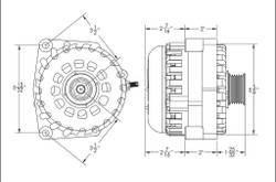 400 Amp ORANGE Billet Alternator for 14-18 GM Truck B14019400OR Mechman