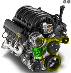 400 Amp Black Billet High Output Alternator for GM Truck / SUV with OEM STRETCH BELT B11785400B Mechman