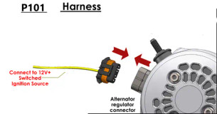 S Series 240 Amp Alternator with 6.15" Bolt Pattern - CHROME w/ March Pulley BP572240C-M175 