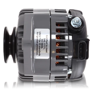 Marine 170 amp high output alternator for Ski / Wake Board Boats with 12SI 6.61 inch bolt pattern - V-Belt Pulley M7127170 Mechman