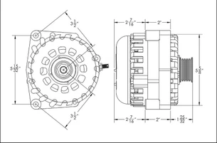 400 Amp ORANGE Billet Alternator for 14-18 GM Truck B14019400OR Mechman