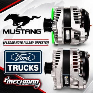 170 amp high output racing alternator Ford Coyote engine swap - OEM connector 11626170 Mechman