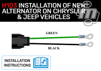 H103 Installation of new alternator on Chrysler and Jeep Vechicles