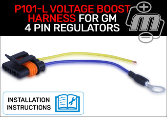 P101-L Voltage boost harness for GM 4 pin regulators