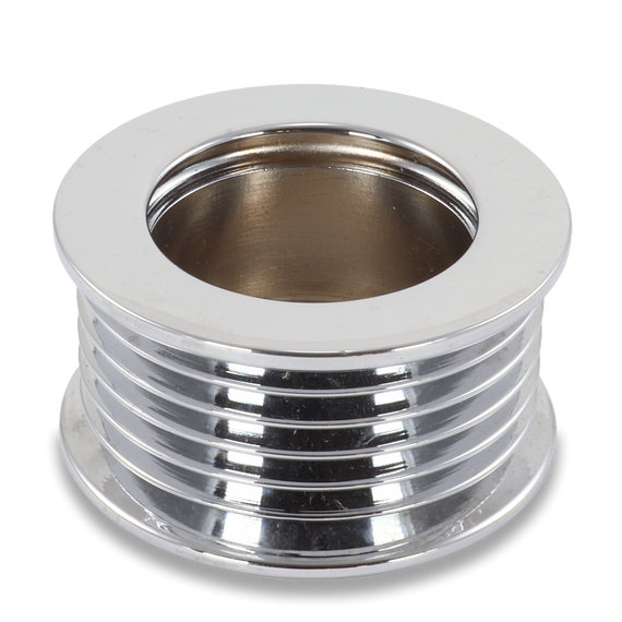 46mm 6 rib serpentine pulley - chrome plated aluminum 24-0002C Mechman