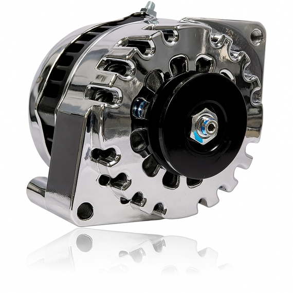 S Series Billet 170a racing alt - Early Ford - Chrome