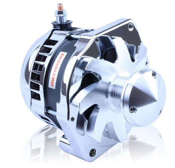 S Series 240 Amp Alternator with 6.15" Bolt Pattern - CHROME w/ March Pulley BP572240C-M175 