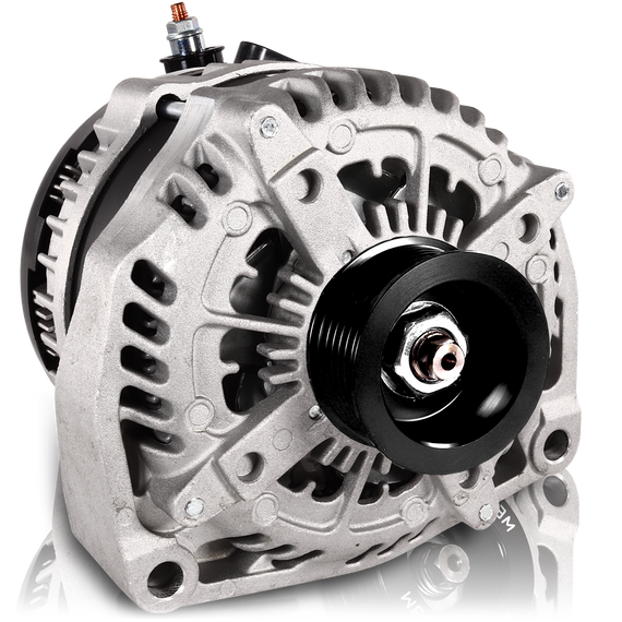 250A large case hairpin alternator for 2001-2007 GM full size truck 6.6l Diesel - side output stud 11348250 Mechman