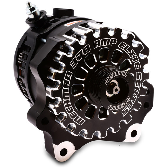 370-amp Billet V-mount alternator for SOHC Ford Modular Engines B7773370B Mechman