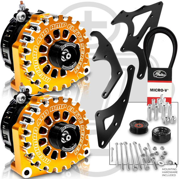 Dual Bracket Orange 14-20 GM Trucks V6 & V8 Gas (Includes 2 x B14019400OR) LTDB-1418-2AOR Mechman