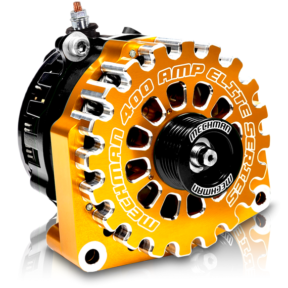 High Output 400A large case BILLET alternator for 2001-2007 GM truck 6.6l Diesel - side output stud - Orange B11348400OR Mechman High Output 400A large case BILLET alternator for 2001-2007 GM truck 6.6l Diesel - side output stud - Orange B11348400OR Mechman