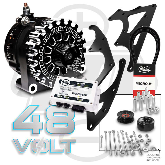 48-Volt Dual Bracket Kit for 2014-2020 GM Trucks (AGM) - Externally Regulated LTDB-1418-B820648V-AGM Mechman