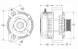 S Series Billet 240 AMP Racing Alternator For C5/C6 Corvette - Black Anodized B13969240B Mechman